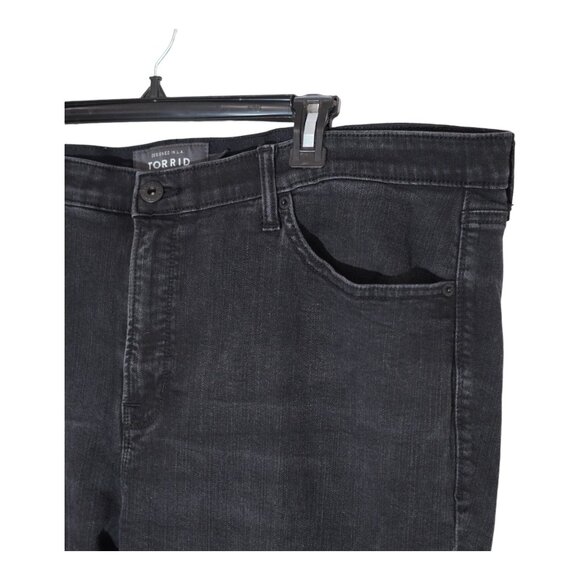 Torrid Jeans Women Size 24R Size 3X Plus Curvy Skinny Cotton Stretch Black - Picture 2 of 5